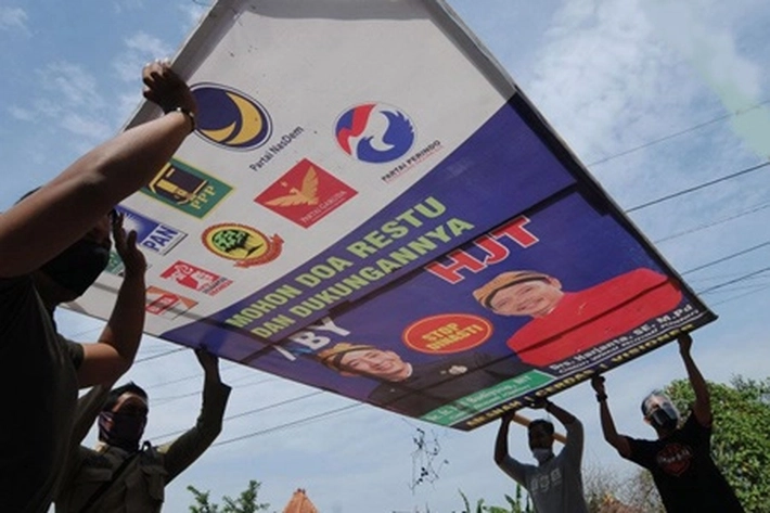 Bawaslu Tertibkan 25.612 Alat Peraga Kampanye Caleg, 'yang Menyalahi Aturan'
