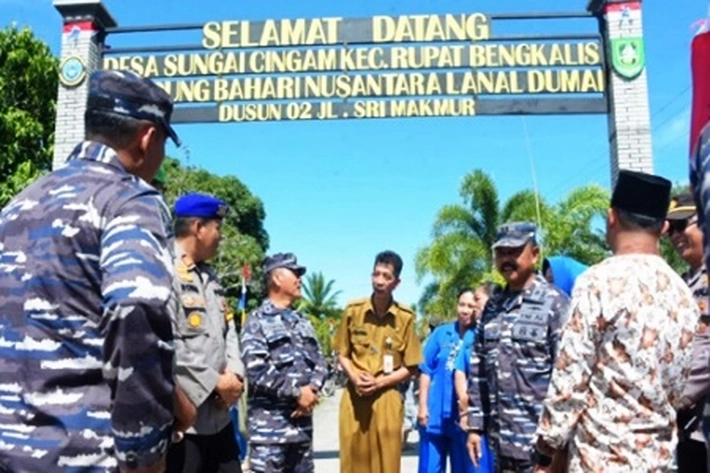 TNI AL Tetapkan Desa Sungai Cingam Rupat Jadi Kampung Bahari