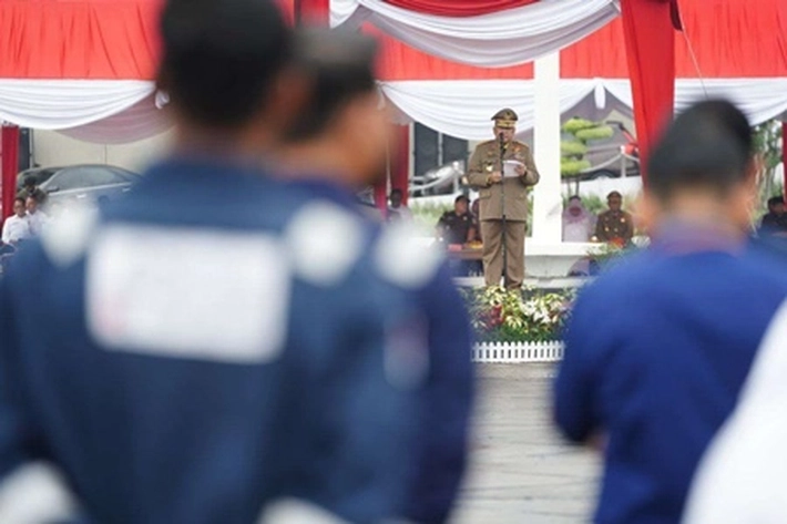 Gubri Pimpin Apel Bulan Kesehatan dan Keselamatan Kerja, 'Ajak Seluruh Pihak Bersinergi, Koordinasi dan Kolaborasi'