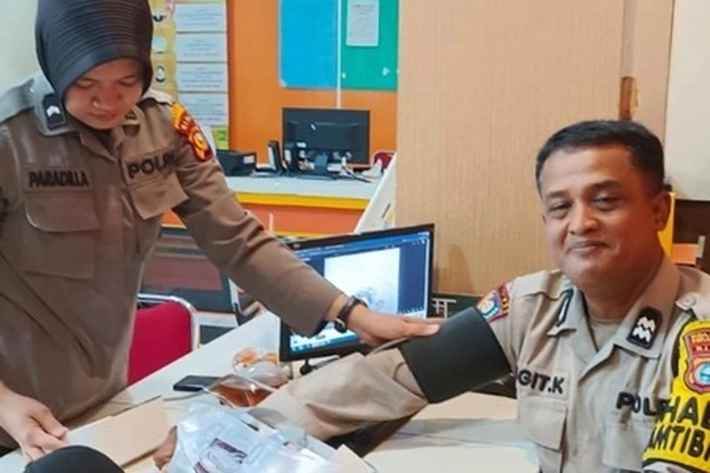 Personel Pengamanan Polresta Pekanbaru Dapat Pelayanan Kesehatan Gratis