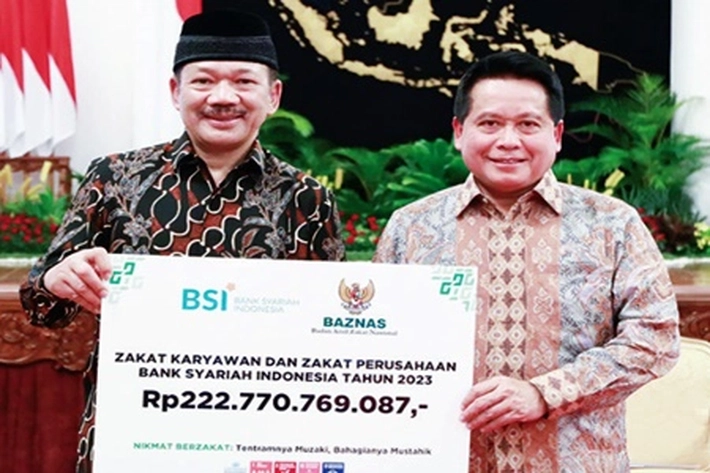 BSI Serahkan Rp222,7 Miliar Zakat Perusahaan ke Baznas di Ramadan 1445 Hijriyah