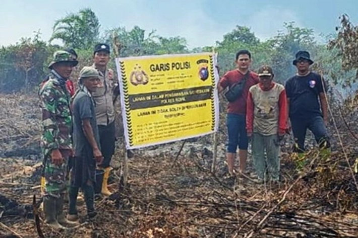 Polisi Tangkap Empat Pelaku Karhutla yang Kedapatan Bakar Lahan Seluas 7 Hektar