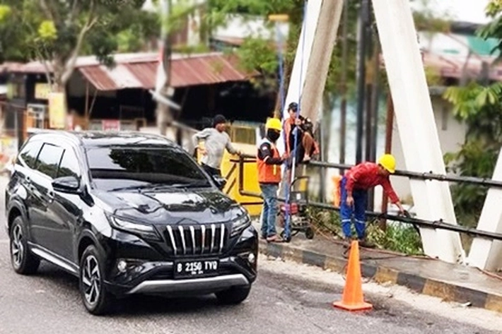 PUPR Tetap Lakukan Pemeliharaan Jembatan di Pekanbaru, 'Walaupun Libur Lebaran'