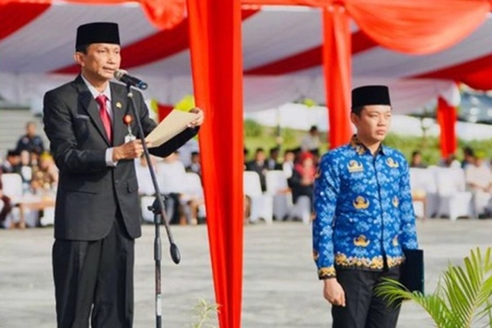 Pemprov Riau Gelar Upacara Harkitnas Ke-116 di Halaman Kantor Gubernur Riau