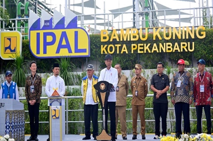 SPALDT Pekanbaru Senilai Rp902 Miliar Diresmikan Presiden Jokowi