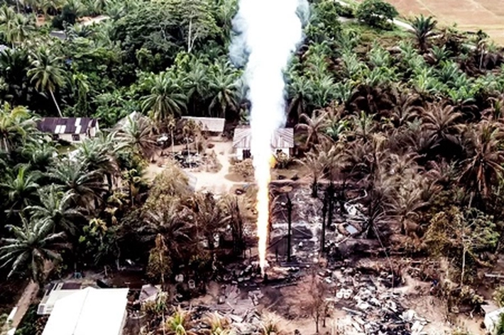 Pipa Minyak PT Pertamina Hulu Rokan Bocor di Rohil yang Sudah Cemari Lingkungan