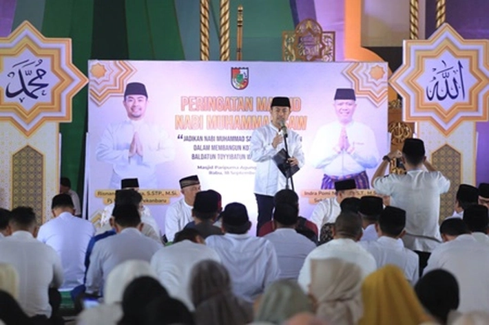 Pemko Pekanbaru Peringati Maulid Nabi Muhammad SAW di Masjid Agung Al Firdaus