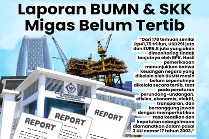 BPK Temukan Laporan Keuangan yang Mencurigakan Sejumlah Rp41 Triliun di 14 BUMN SKK Migas