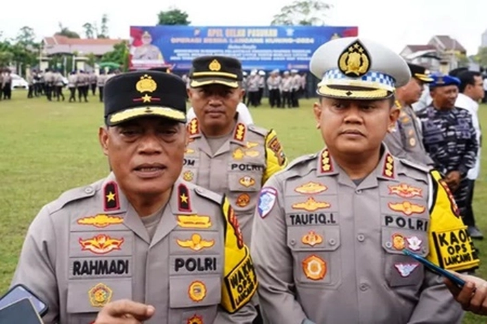 Wakapolda Brigjen K Rahmadi Pimpin Apel Gelar Pasukan Operasi Zebra Riau 2024