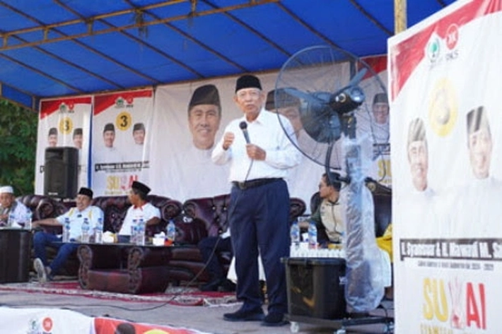 Mantan Gubri Saleh Djasit Turun Langsung ke Masyarakat, Berkampanye Menangkan Paslon SUWAI  Nomor Urut 3