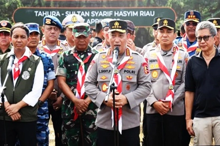 Kapolri Jenderal Polisi Listyo Sigit Prabowo Buka Kegiatan Jambore Karhutla di Riau
