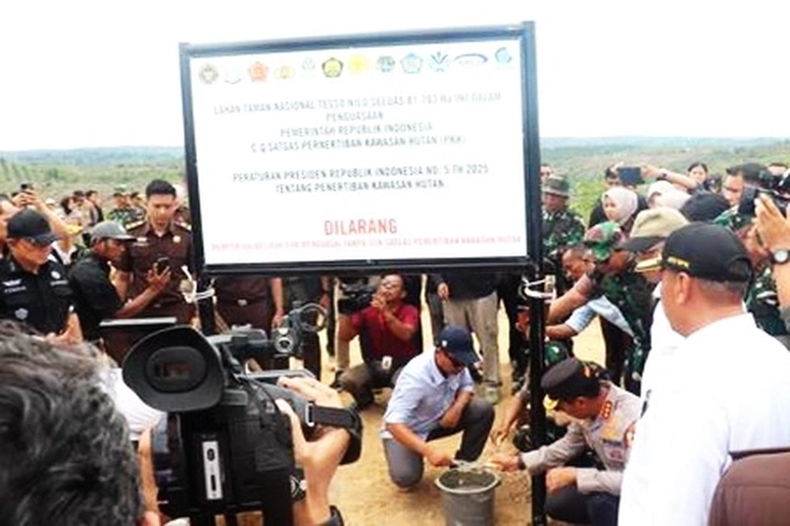 Bertahun tahun Lamanya TNTN Dirambah jadi Kebun Sawit, Dewan: Disegel Satgas PKH karena Lingkungannya Sudah Rusak