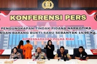 Polda Riau Gagalkan Peredaran 14,96 Kg Sabu di Siak, Dua Kurir Diamankan