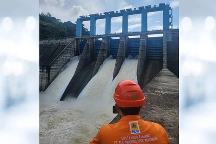 Waduk PLTA Koto Panjang Kampar Menyusut, 'Tapi Operasional Turbin Masih Normal'