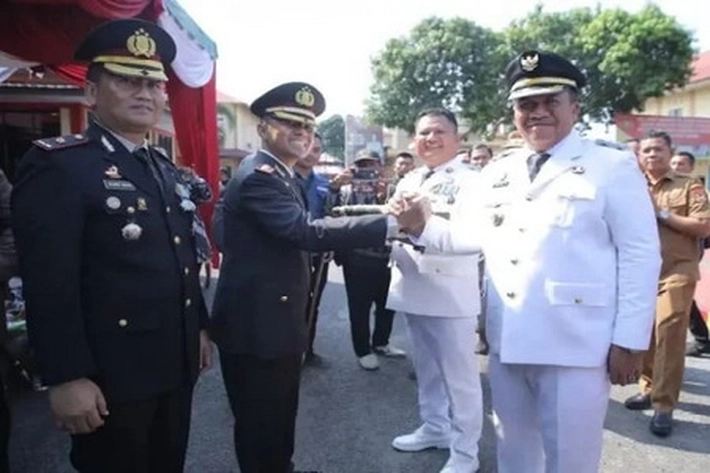 Bupati Taufik Zainal Abidin Hadiri Syukuran HUT Bhayangkara Ke-79 di Aula Polres Asahan 