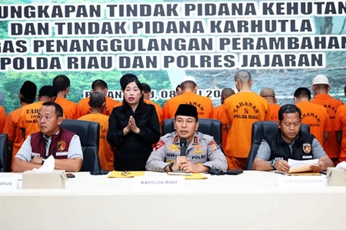 Sejumlah 46 Tersangka Kejahatan Lingkungan dan Perambah TNTN Ditangkap Sepanjang Januari Hingga Juli 2025