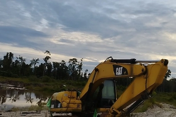 Tim Gabungan Menyisir Lokasi Tambang Ilegal di Bintan Hanya Temukan Alat Berat yang Rusak