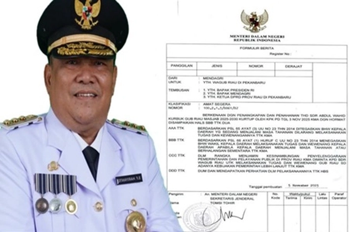 Mendagri Minta SF Hariyanto Jalankan Tugas Sebagai Pemimpin Baru, 'Ditengah Badai Gubri Abdul Wahid Terlilit Kasus Pemerasan'