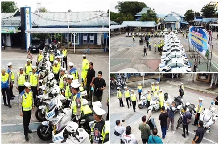 Ditlantas Polda Riau Gelar Apel Kesiapan Operasi Lilin Lancang Kuning 2025