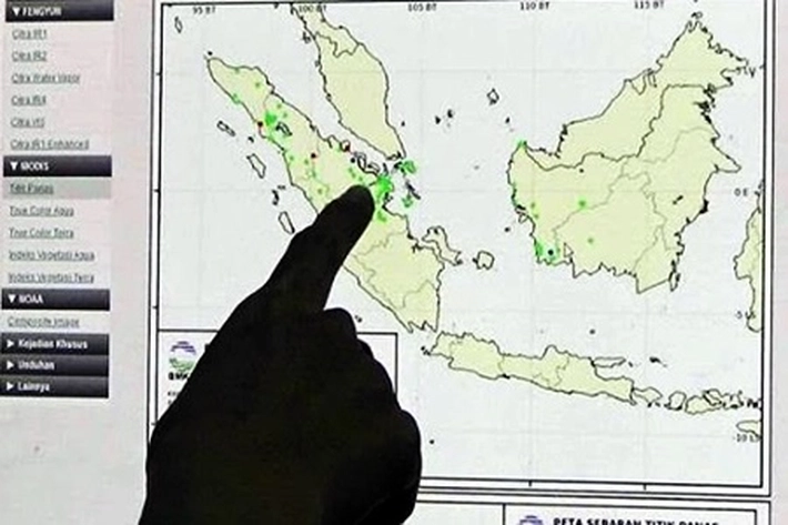 580 Hotspot Muncul di Sumatera, 57 Titik Panas Terdeteksi di Wilayah Riau