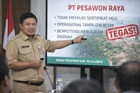 Izin PT Pesawon Raya Dievaluasi karena Diduga Beroperasi Tanpa Sertifikat HGU