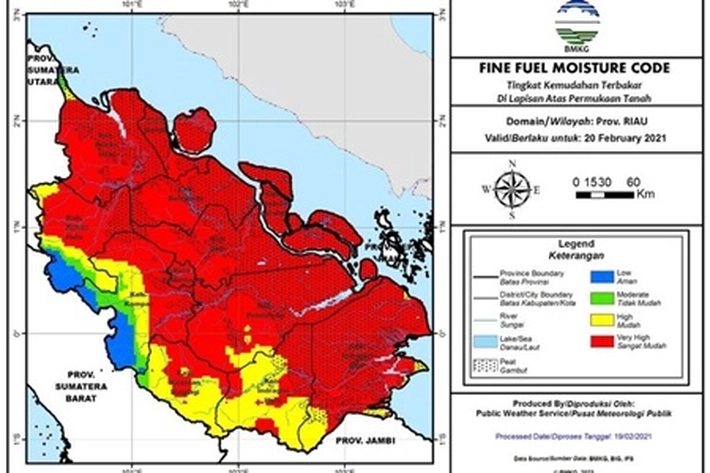 BMKG Deteksi ada Ratusan Titik Panas di Sumatera, Lebih dari Separuh Ada di Riau