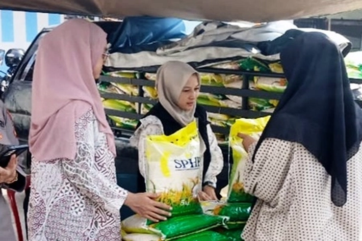 Pasar Murah di Halaman Gedung Wanita Untuk Pastikan Ketersediaan Bahan Pokok dan Kestabilitas Harga