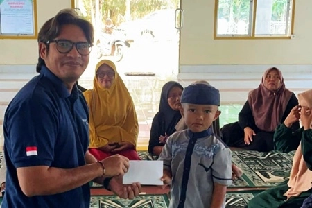 Perusahaan Perkebunan Sawit Raksasa PT TPP Santuni 200 Anak Yatim untuk 20 Desa di Inhu