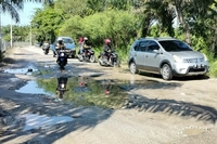 Jalan Menuju Labersa di Perbatasan Pekanbaru-Kampar Makin Parah 