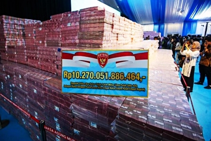 Kejagung Serahkan Uang Rp10,2 T Hasil Sitaan Kasus Hutan