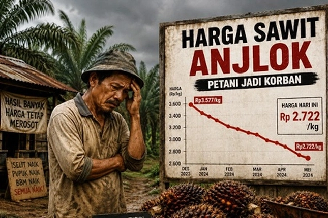 Harga Sawit Turun Buat Petani Jadi Korban