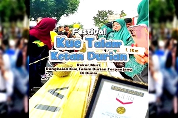 Festival Kue Talam Durian Sepanjang 1 Km Pecah Rekor MURI