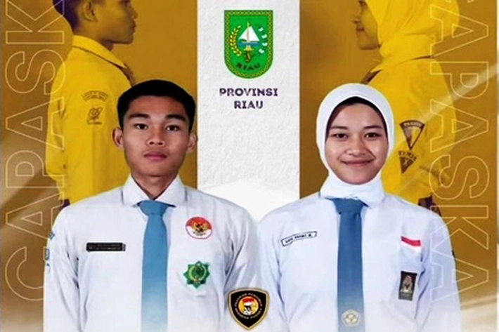 Rizqy Aditya Siregar dan Arifa Rahma Maulydha Terpilih Wakili Riau Untuk Paskibraka Tingkat Nasional
