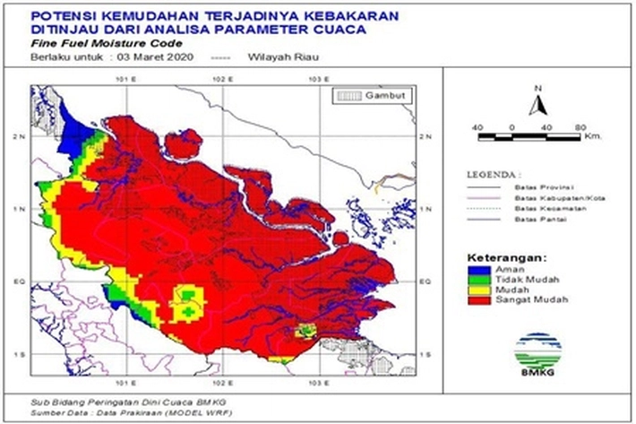 BMKG Lihat ada 118 Hotspot yang Muncul di Sumatera, untuk Riau Terpantau 5 Titik Panas