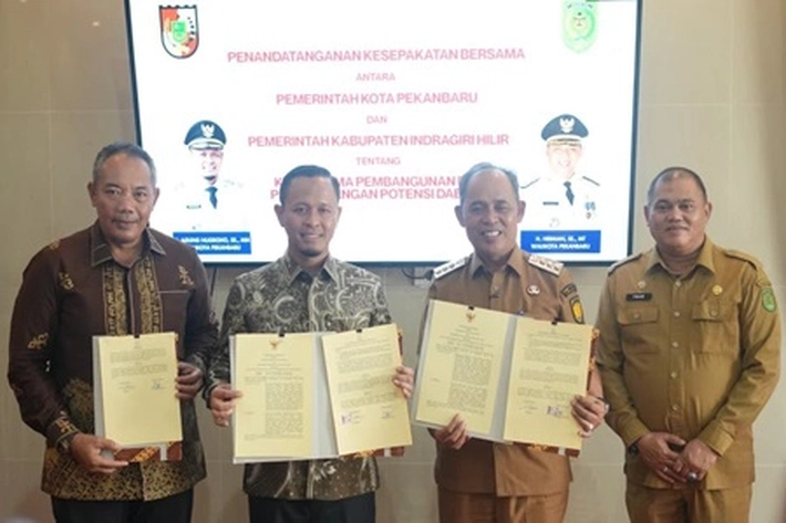 Bupati Inhil dan Walikota Pekanbaru Kerja Sama Pengembangan Potensi Daerah