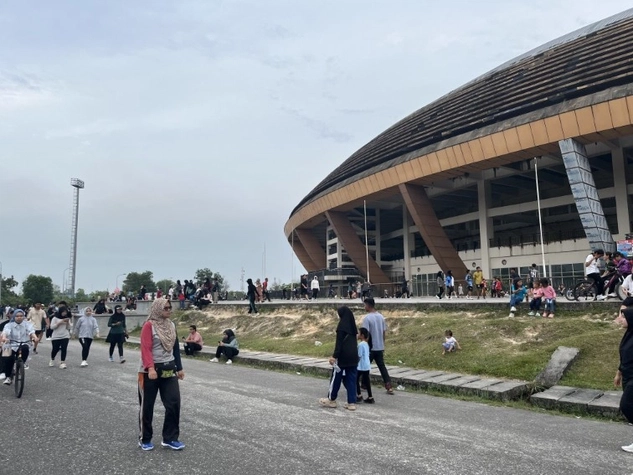 Jalan Naga Sakti di Kawasan Stadion Utama Riau Ditata Rapi 
