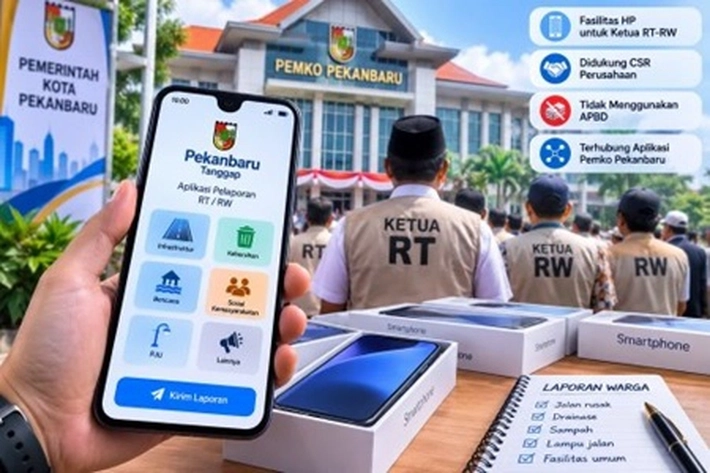 Untuk Respon dan Percepat Laporan Warga, RT-RW Dibekali HP Gratis