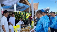 Plt Gubri Tinjau Operasi Pasar Murah Hasil Kolaborasi Tim TPID Bersama PT Riau Pangan Bertuah