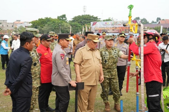 Apel Siaga Karhutla 2026,  Tekankan Kolaborasi Polri,TNI dan Pemda