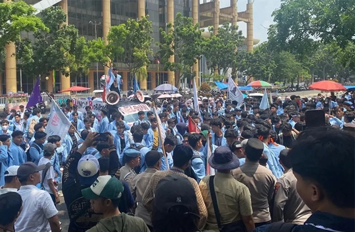 Mahasiswa UNRI Kembali Demo, Desak Pemerataan Pembangunan dan Pendidikan Belum Sepenuhnya Jadi Perhatian