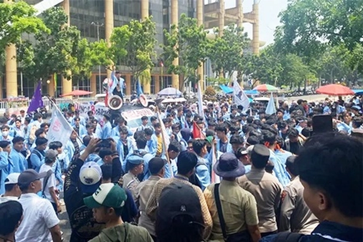 Mahasiswa UNRI Kembali Demo, Desak Pemerataan Pembangunan dan Pendidikan Belum Sepenuhnya Jadi Perhatian