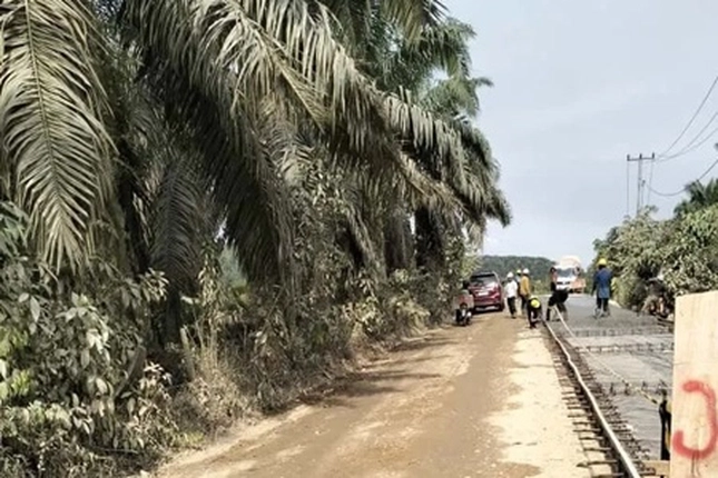 Plt Gubri Apresiasi PT Yuni Bersaudara Bangun Jalan Rigid Lipat Kain–Lubuk Agung Senilai Lebih Rp30 Miliar