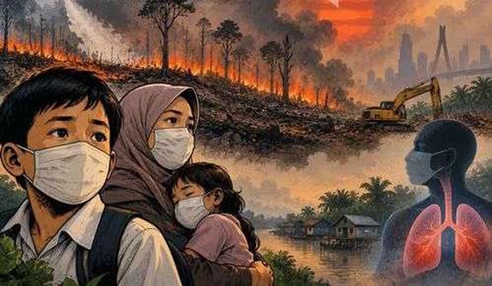 Kabut Asap Mulai Tunjukkan Dampak Serius yang Buat Warga Menderita Sesak Napas, Iritasi Kulit dan Mata Merah
