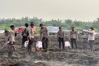 Kapolda Riau dan Aslog Polri Perkuat Penanganan Karhutla di Pelalawan