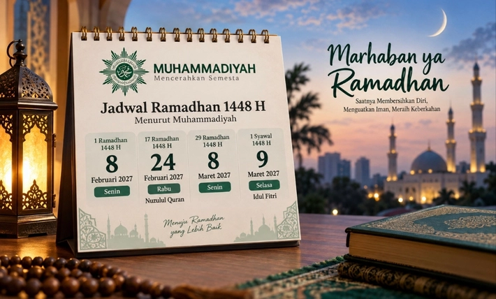 Muhammadiyah Tetapkan 1 Ramadhan 1448 H pada 8 Februari 2027