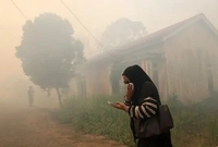 Asap Karhutla di Kalimantan Tengah Berstatus 'Bahaya', 'Lansia, Ibu Menyusui dan Bayi Bertahan untuk Berjuang'