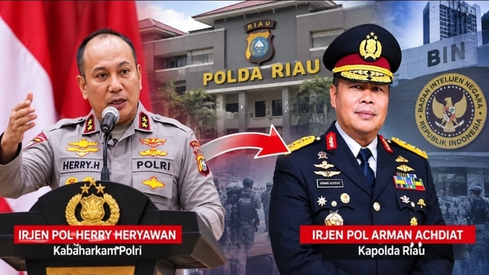 Plt Gubri Sambut dan Ucapkan Selamat Datang dan Selamat Bertugas pada Kapolda Riau Irjen Pol Arman Achdiat